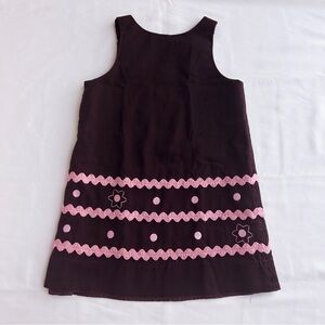 Florence Eisman Vintage Garden Cottagecore Swirl Overall Dress 📺 Size 5T/Youth